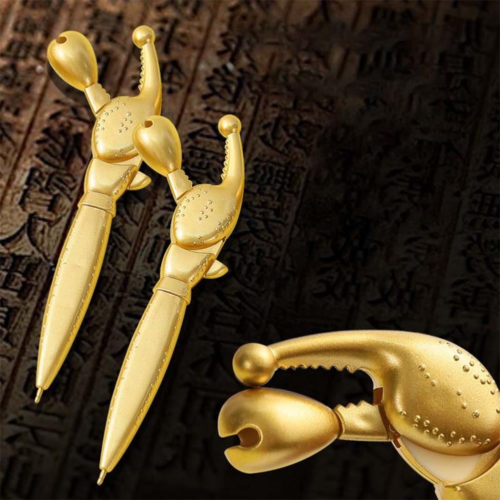 Creative Simulation Gel Pen,Personalized Golden Crab Claw Pens for Adult Children,Office Writing Stationery for Birthday Gifts