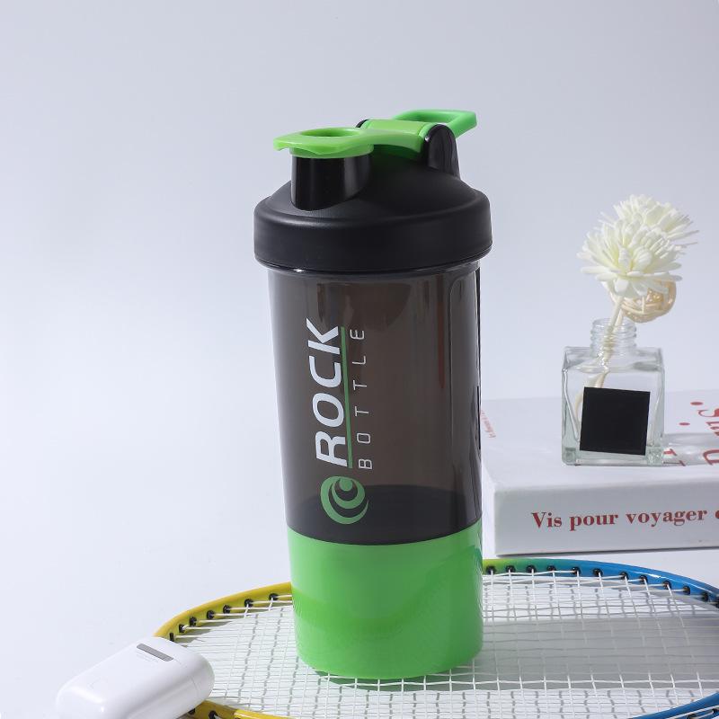 Double Layer Shaker Bottle with Powder Compartment for Smoothies, Water, and Protein