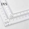 Professional Paper Crafting Gauges 7Pcs/Set Acrylic L-Shaped Positioning Ruler, Tool with Centimeter Scale, 7 Border Offset Rulers Sizes Square Ruler