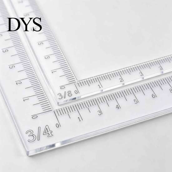 Professional Paper Crafting Gauges 7Pcs/Set Acrylic L-Shaped Positioning Ruler, Tool with Centimeter Scale, 7 Border Offset Rulers Sizes Square Ruler