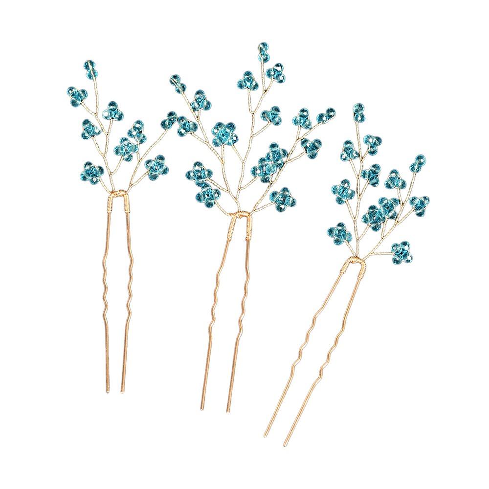 Handmade Pearl Hairpins U-Shaped Updo Decoration Vintage Bridal Headpiece  for Women