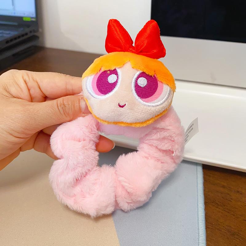 Creativity Anime The Powerpuff And Girls Series Hair Tie Fashionable And Exquisite Cartoon Character Hair Elastic For Girls