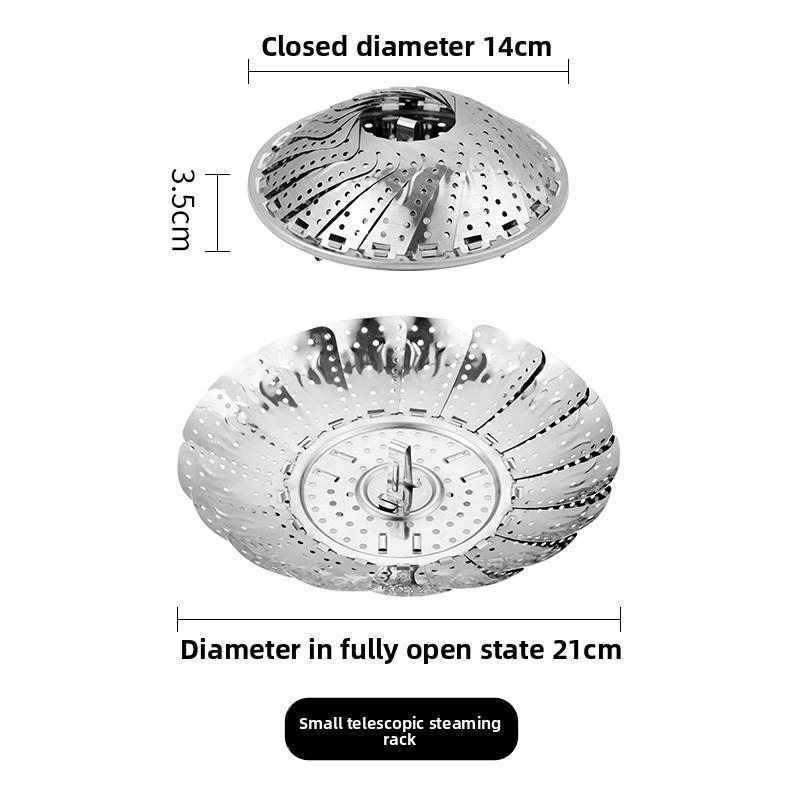 

Stainless Steel Steamer Basket - Expandable 6-10.5 Foldable for Pots | Healthy Veggie Steamer Rack, Durable & Easy Clean серебряный