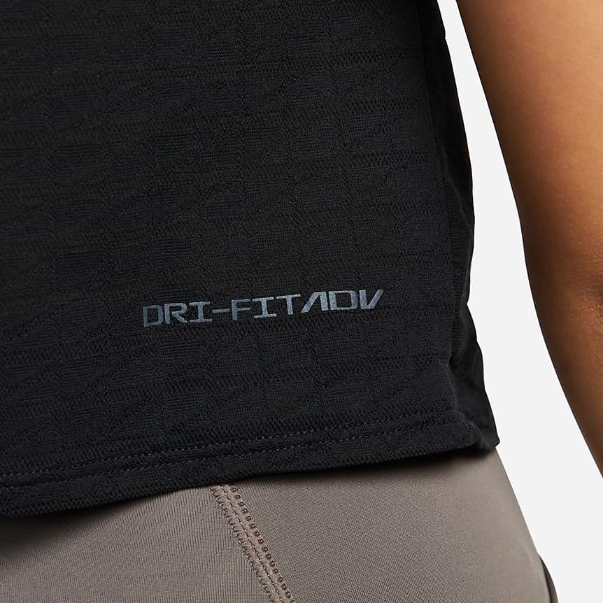 Nike Dri-Fit Solid Reflective Logo Round Neck Tank Top Women Tops Black DQ5941-010