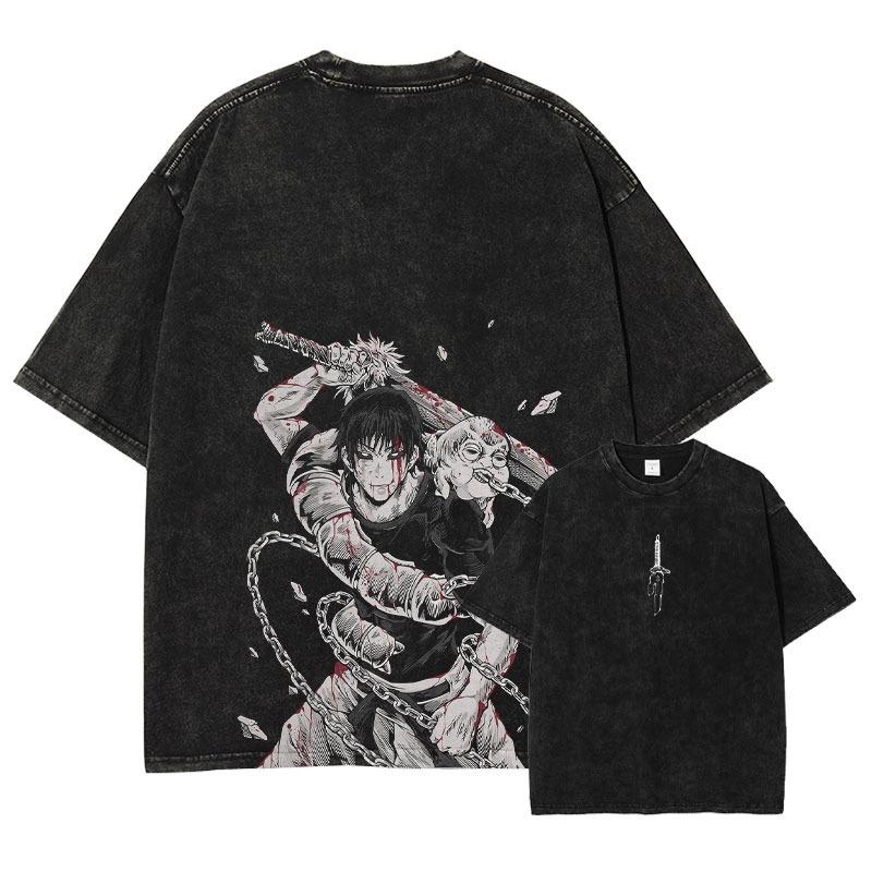 2026 Jujutsu Kaisen CHOSO Maglietta Stampata Uomo e Donna Maglietta Lavata Cotone Vintage di Alta Qualità Top Y2K