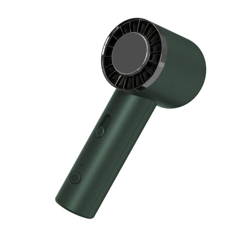 

Летний ручной вентилятор, регулируемый турбо мини, аккумулятор 2000 мАч, личный, с металлическим корпусом для путешествий и кемпинга зелёный