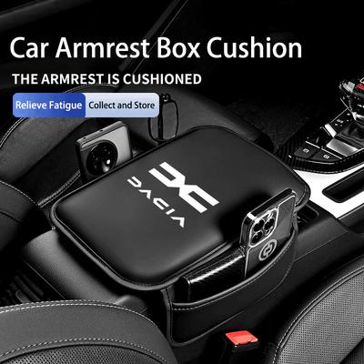 Capa de Almofada para Apoio de Braço de Carro Couro Assento Central Acessórios Para Dacia Bigster Spring Duster Sandero Jogger Dokker Lodgy