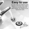 2 Pcs Universal Bath Plug with Stainless Steel Chain, Bath Plug Replacement, Bathroom Sink Plug Replacement,42 mm to 45 mm