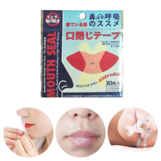 30Pcs/Set Sleeping Nasal Sticker Self-adhesive Non-slip Health-Care Nighttime Sleeping Gentle Mouth Tape for Snoring Reduction