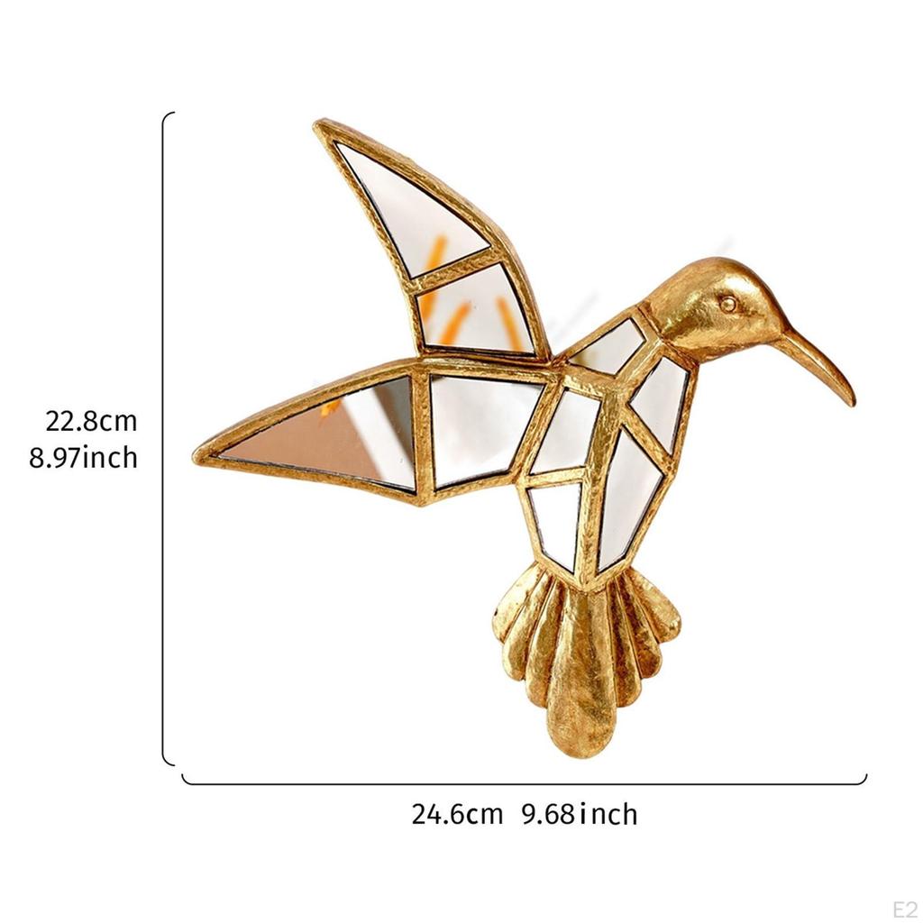 Hummingbird Wall Mount Decor Hanging Ornament Artwork Resin Creative Walls Sculpture for