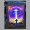 Inspiring Jesus Painting Lamp Night Light Gift for Birthday Christian
