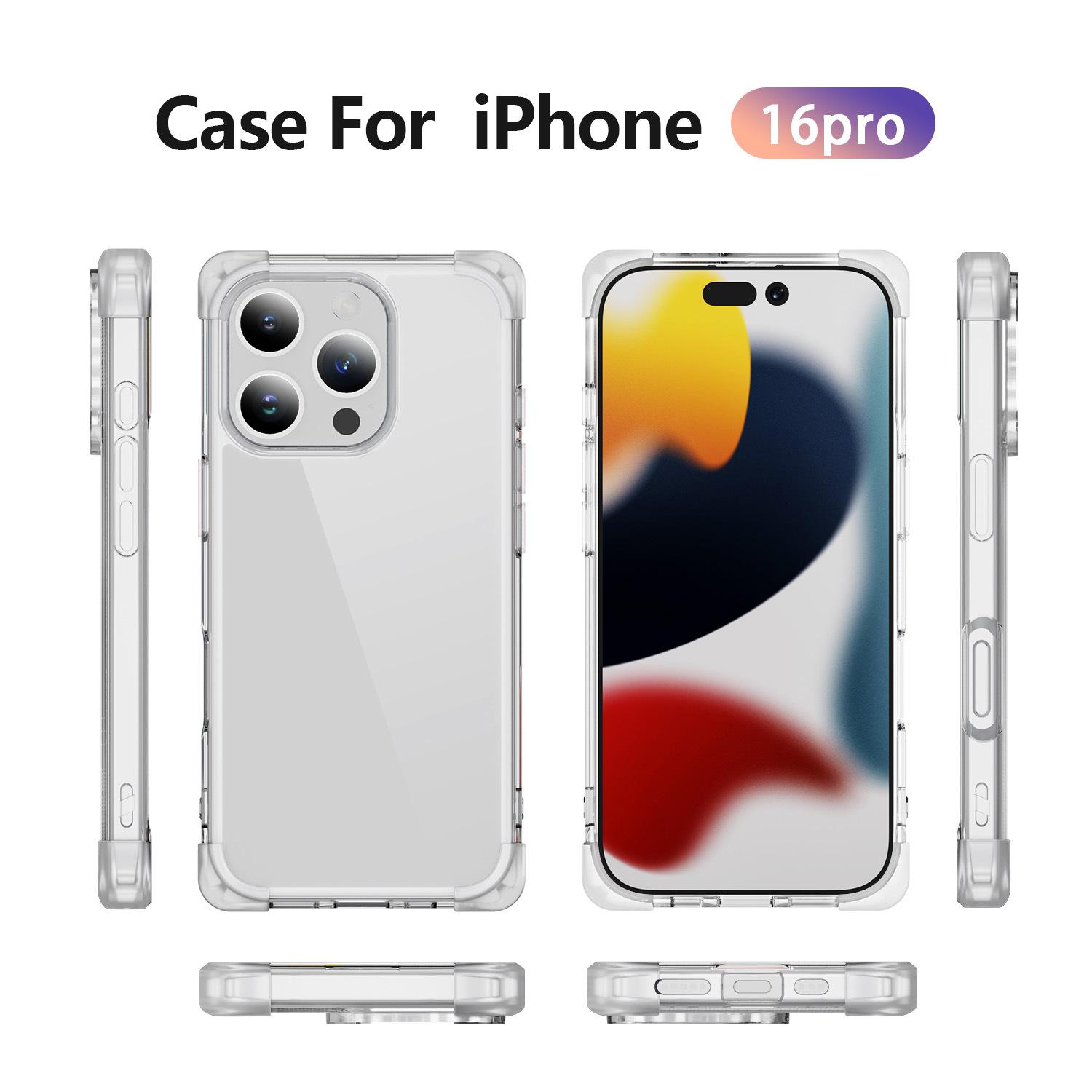 

For IPhone Mobile Phone Case Ins Wind-proof and Anti-yellowing Mobile Phone Protective Cover Transparent Mobile Phone Case For iPhone16