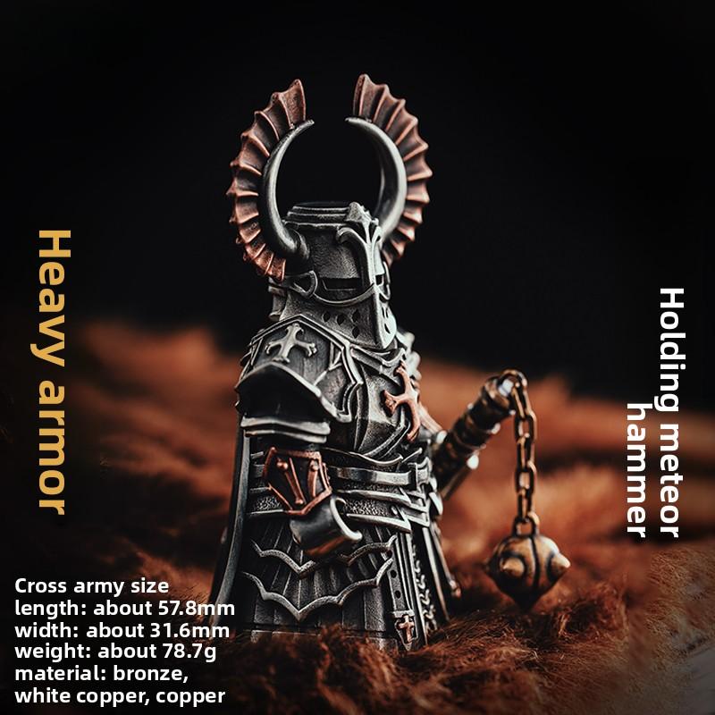 Crusader Ornament Tabletop Decoration Copper Handle Piece Creative Armor Figure Metal Figure Merchandise Souvenirs