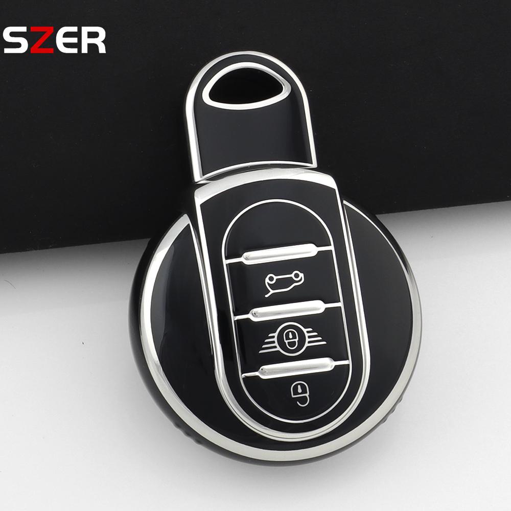 For Bmw Mini Cooper S One Jcw F54 F55 F56 F57 F60 Clubman Countryman Auto New Tpu Key Fob Case Cover Protection Fob Keychain