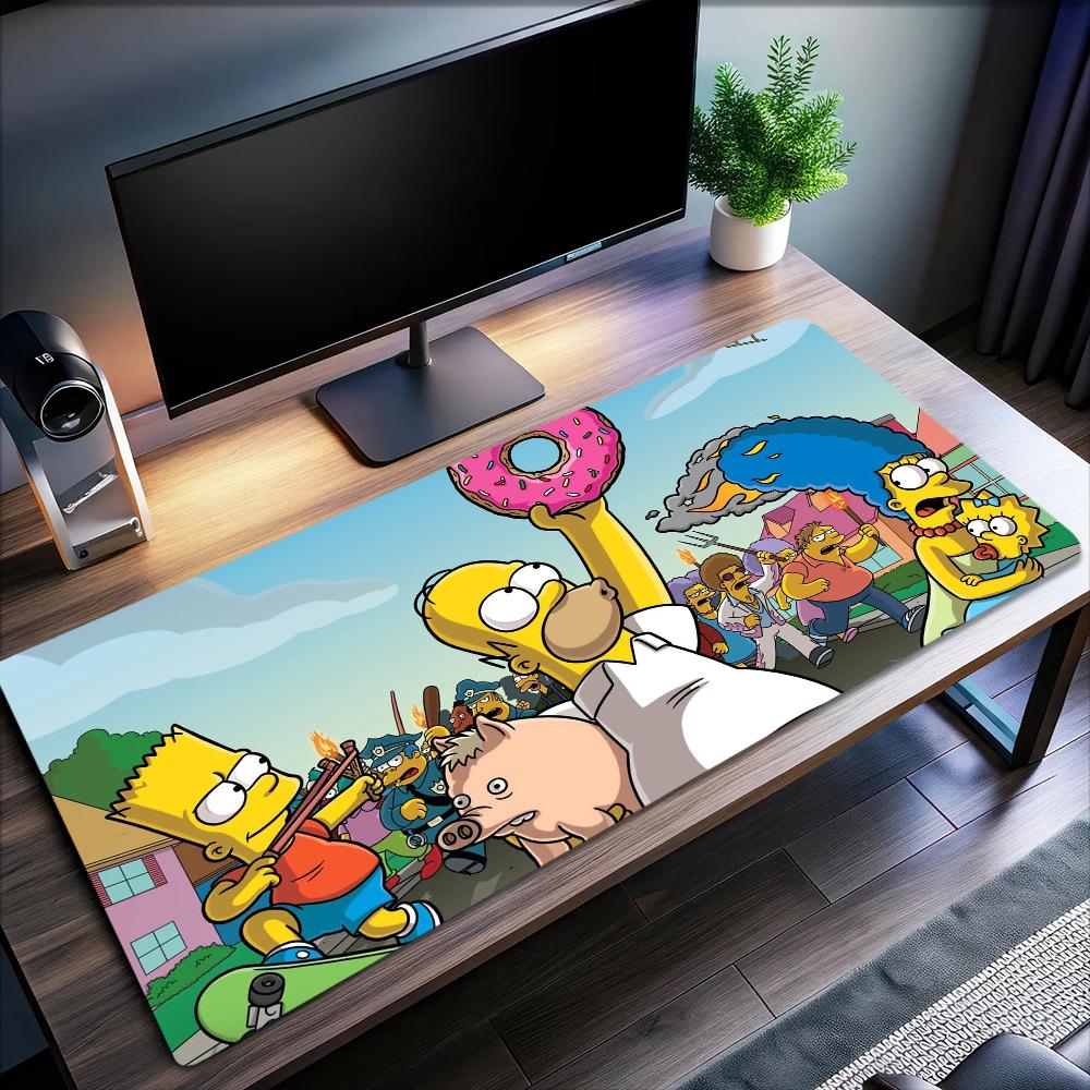 Mouse Funny Pad Non-slip Cartoon Lockedge The S-Simpsons Office Student Gaming Thickened Large Writing Cushion MousePad