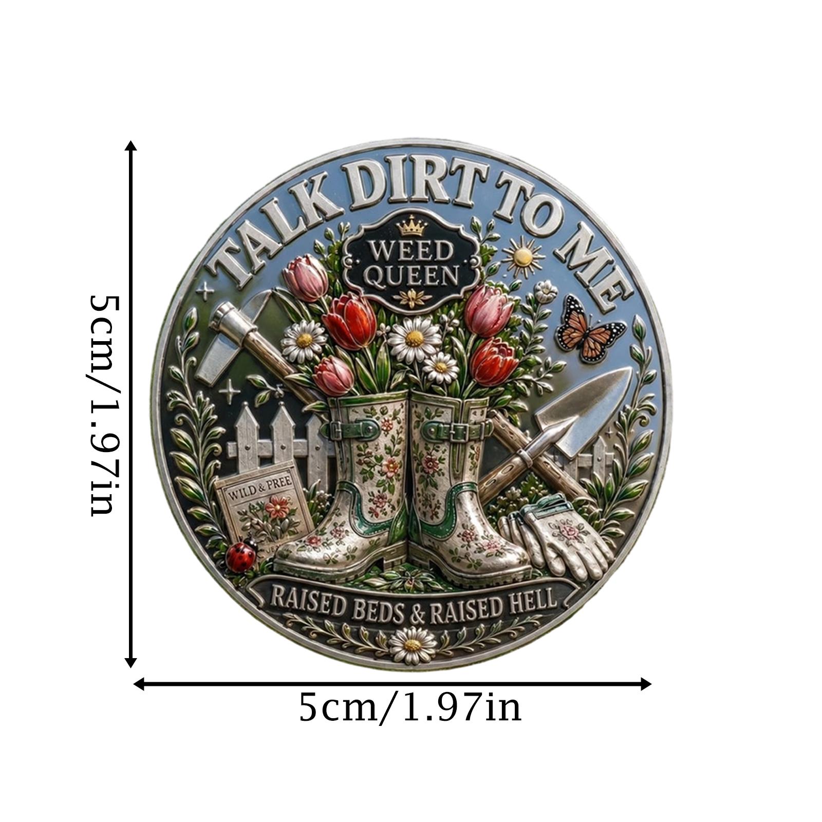 Gardening Themed Commemorative Set - Plant Lover Gift, Floral Design Collector Medals for Garden Enthusiasts One Size