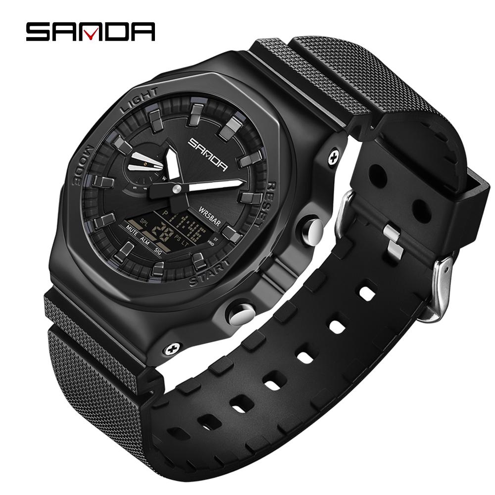 

SANDA 2023 Роскошные мужские часы 50 м Водонепроницаемые спортивные кварцевые часы для мужчин Повседневные наручные часы G Style Shock 3167