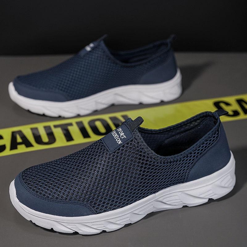 Mesh shoes casual breathable outdoor men's shoes summer flying shoes comfortable one-pedal thin light shoes
