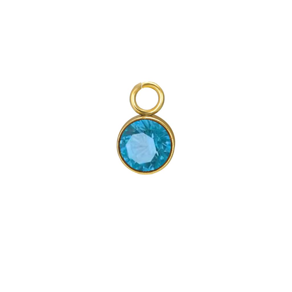 5 pcs/lot 5mm Colorful Crystal Birth Month Stone Charms Stainless Steel Pendant For Necklace Bracelet Making Birthday Jewelry