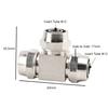 3pcs Nickel-plated Copper Pipe Quick Connector Kit Spare Straight Elbow And Tee Pressure Washer Trachea Quick Connector