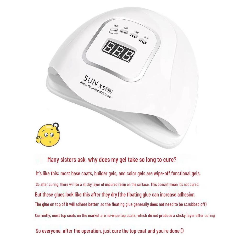 Quick-Dry Induction Nail Lamp: Salon-Grade Phototherapy Machine for Gel Polish—No Darkening of Hands