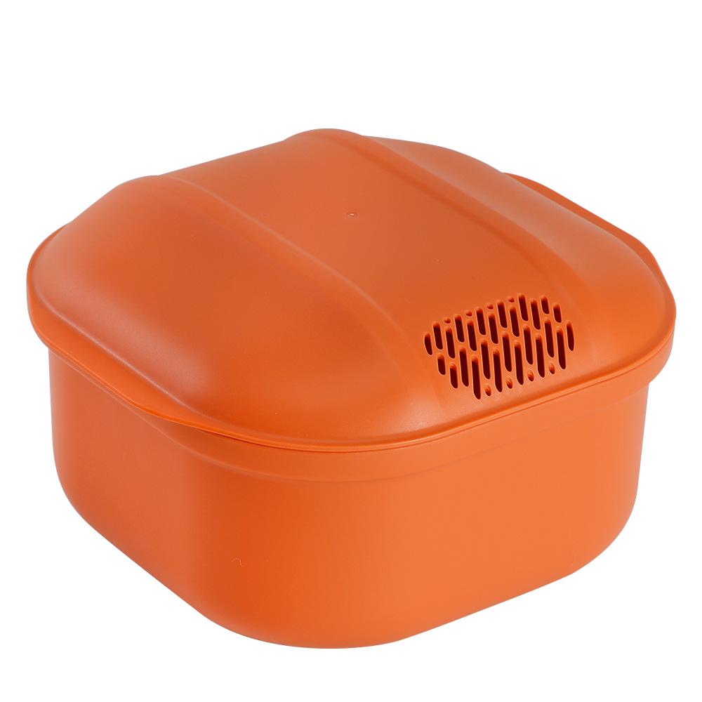Multifunctional Outdoor Rice Washing & Water Filtering Basket - Large Capacity Fruit & Vegetable Drain Basket коралловый