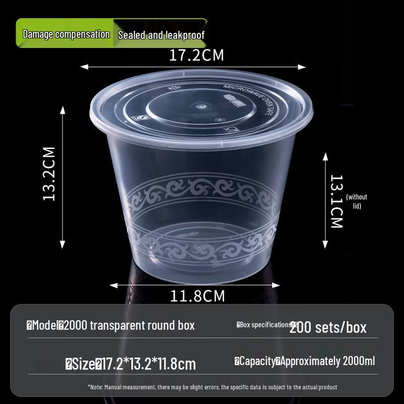 Handun Disposable Wheat Straw Round Takeaway Containers