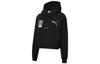 Sweatshirts Women's Black Hooded Moderate Regular 596635-01