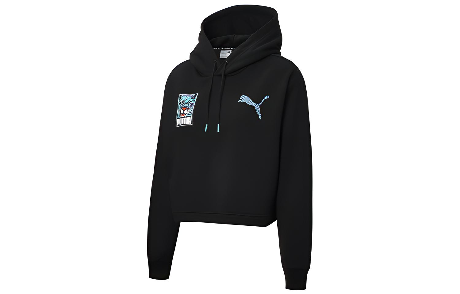PUMA Толстовки Женские Черные С Капюшоном Умеренный Обычный 596635-01 L