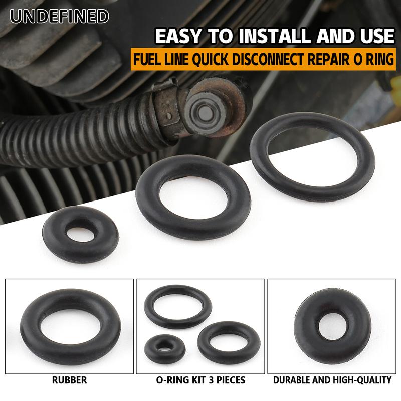 Fuel Line Quick Disconnect Repair O Ring Kit For Harley Touring Sportster Dyna Softial With Delphi Fuel Injection 2001-2023
