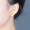BELLA BOX Trendy Yellow Zircon Earrings For Women  Ear Stud Wedding Engagement Crystal Charms Jewelry