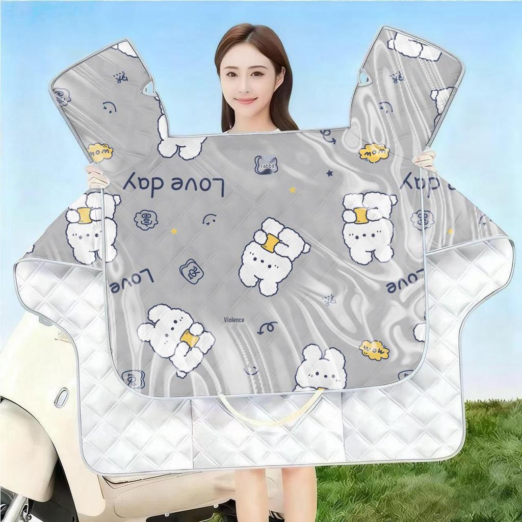 Electric Vehicle Windshield Cover: Sun, Wind & Rain Protection, Tempered Film, Fully Waterproof