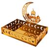 Ramadan Tray Table Centerpieces Plate Acrylic Ramadans Eid Mubarak Decorations for Home 2026 Islam Muslim Festival Party Gifts