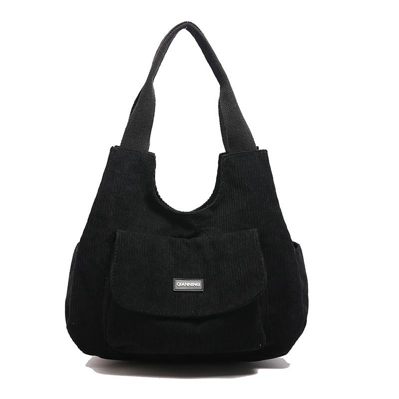 Velvet Tote Bag For Women With Zipper Closure And Phone Pocket For Daily Use