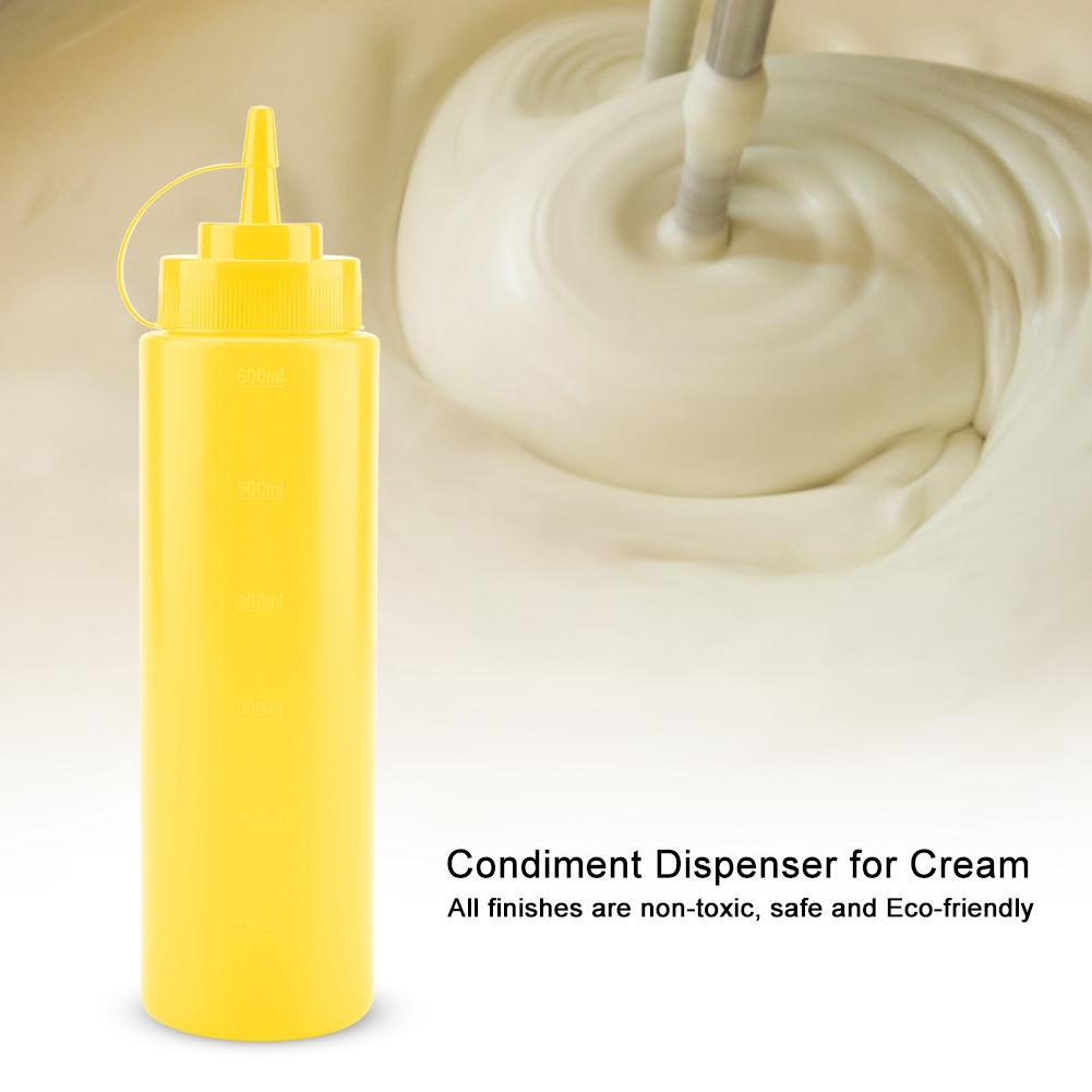 

720ml 10pcs Set Plastic Condiment Dispenser for Sauce Oil Cream Vineger жёлтый