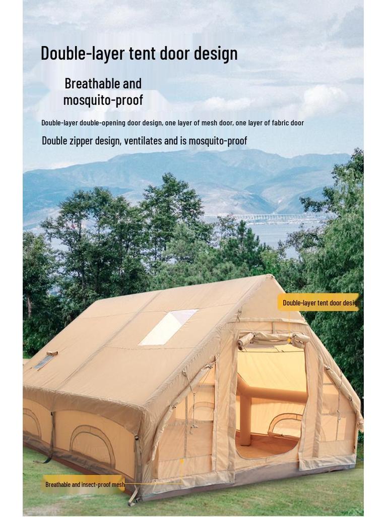 Large Anti-Freeze, No-Assembly Inflatable Tent for All Seasons – Moisture-Proof & Portable