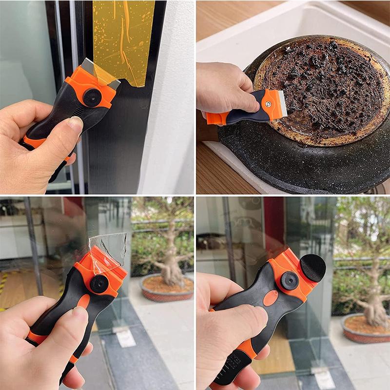 Plastic/Metal Razor Blade Scrapers for Car Window Vinyl Film Sticker Cleaning Glass Ceramic Dust Dirty Remover Tool Squeegee