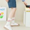 Cute Female Spring and Autumn American retro personality mid-tube socks art college wind sports socks cotton socks