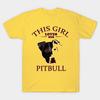 Unisex Fashion TShirt This Girl Loves Her Pitbull Print TShirt Plus Size S-5XL T-Shirt 100%Cotton Tops O Neck Short Sleeve Tees