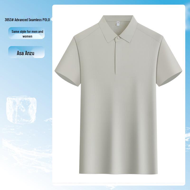 Custom Logo Embroidered Polo Shirts: Seamless Short Sleeve Workwear for Men and Women 2XL абрикосовый света
