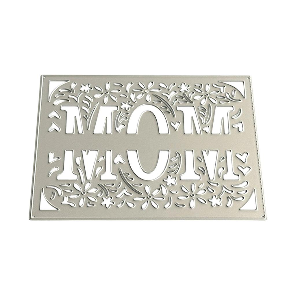 Mom Flower Cutting Dies Metal Die Cuts Embossing Templates Cuts Stencils for Scrapbooking Journal Card Decoration