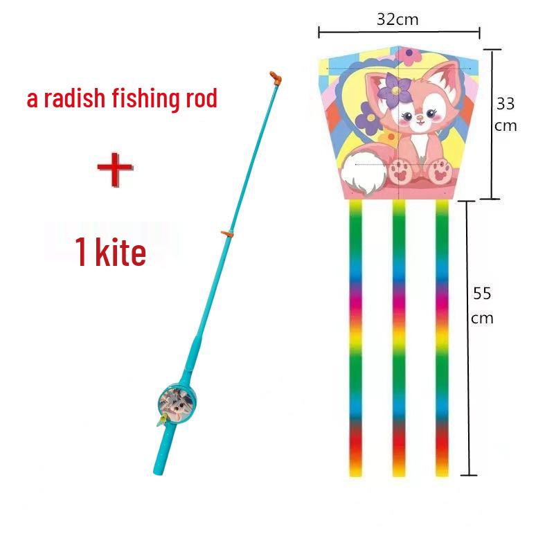 Weifang Traditional Handmade Fishing Rod Kite: Easy-to-Fly Outdoor Parent-Child Fun Kite for Adults & Children