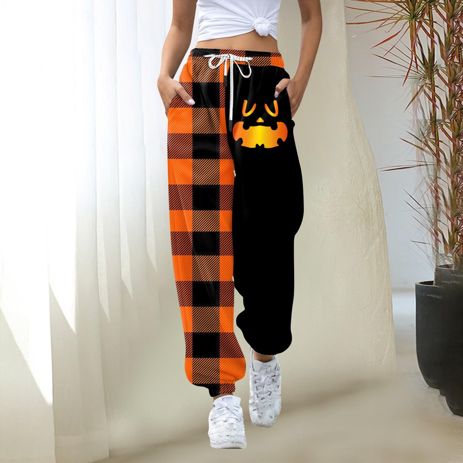 

Женские повседневные модные рождественские принты, повседневные брюки с эластичной резинкой на талии и завязками на шнурке XXL чёрный