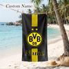 BVB Handtuch mit individuellem Namen, personalisiert, weich, für Schwimmen, Strand, Reisen