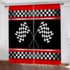 2 ks Závodní vlajkové závěsy Černobílé kostkované Zkřížené Závodní kostkovaná vlajka Kapsa na tyč Okenní dekorace pro výzdobu pokoje.