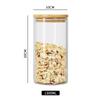 ZISIZ Bamboo Lid Tea Storage Jar