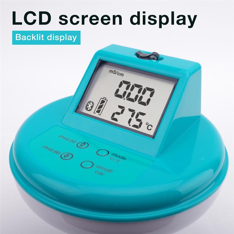 A25F-Bluetooth EC ORP Temp PH Meter Water Quality Tester Conductivity Tester For Aquariums Pools Aquaculture