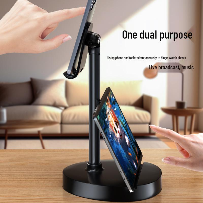 

Adjustable Foldable Mobile Phone Holder for Photography and Live Streaming S30 Desktop Phone Stand (No Packaging) чёрный