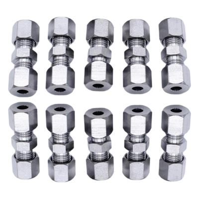 Threads Brake Line Fittings 3/16 Inch 10Pcs Fittings Assortment Compression Union Fit for 3/16 Inch Tube 4.75mm Brake