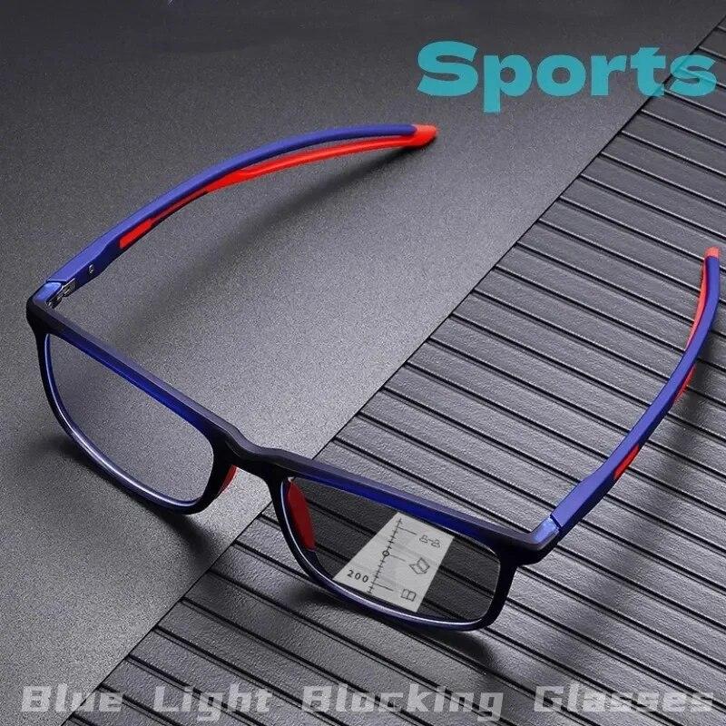 Kvinner Menn Sport Fotokromatiske multifokale briller Fargeskiftende nær fjernt Lesebriller Unisex Presbyopia Eyewear Solbriller